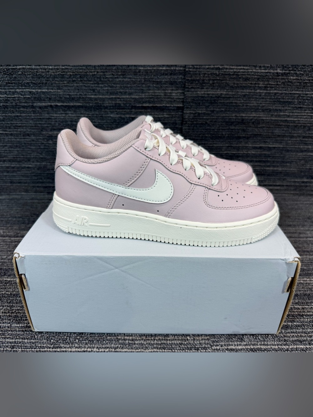Nike Air Force 1 (GS) Particle Rose/Sail White Swoosh Youth Size 4Y Women’s 5.5